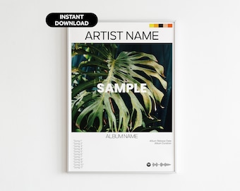 Choose Your Own Album Poster, Custom Album Poster, Digital Music Album Cover Poster, Personalized Album Print, Unique Wall Decor Music Gift