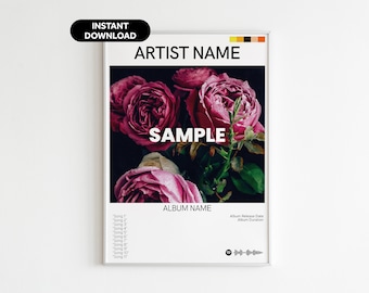 Personalized Album Print, Custom Album Poster, Choose Your Own Album Poster, Digital Music Album Cover Poster, Unique Wall Decor Music Gift