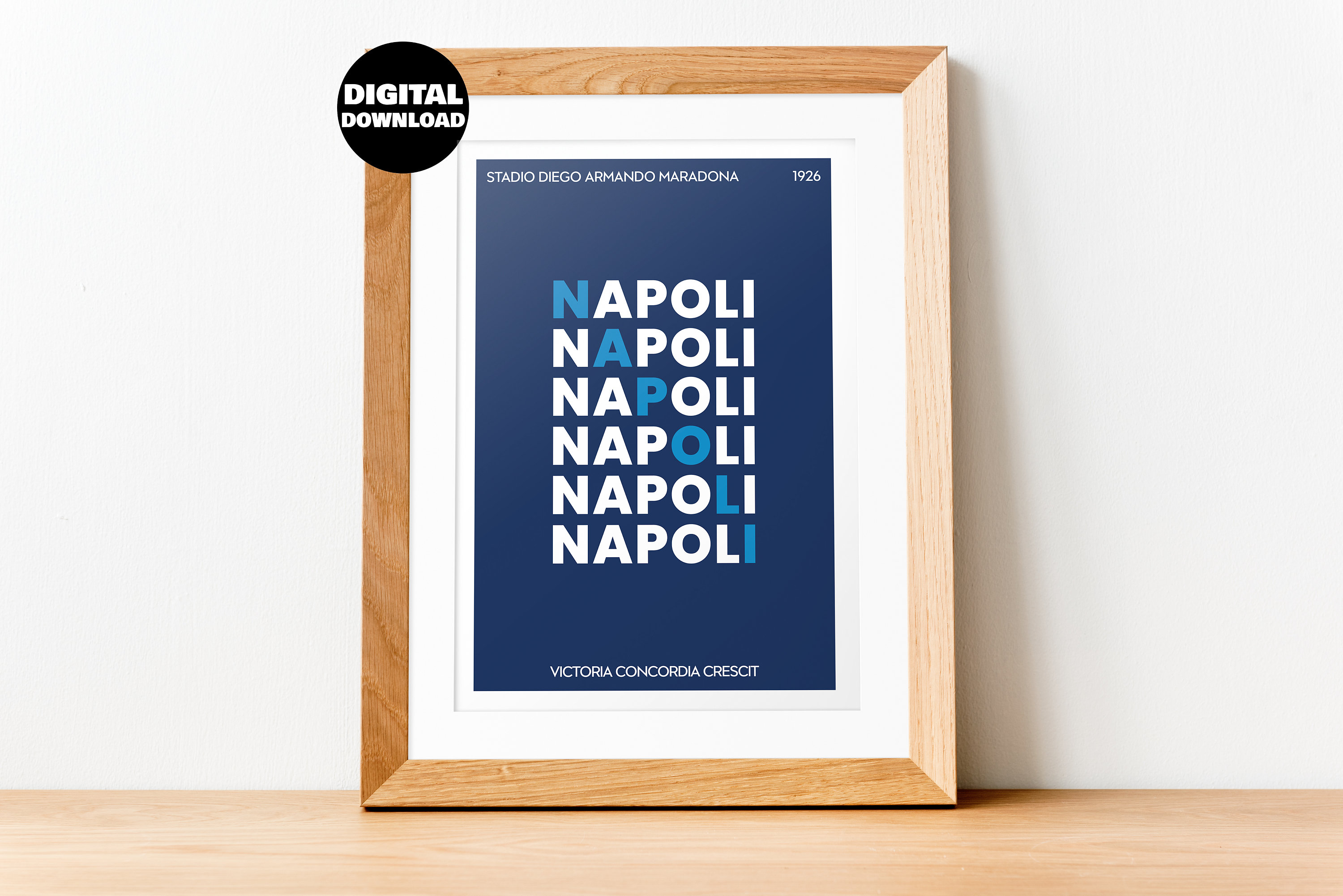 Napoli Poster Sports Office Art - NapoliPoster Instant Download - Football Poster - Football Team Poster - Modern Sports Art