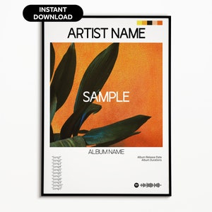 Choose Your Album, Personalized Music Print, Custom Music Poster, Music Digital Poster, Custom Digital Poster, Gift For Her, Gift For Him