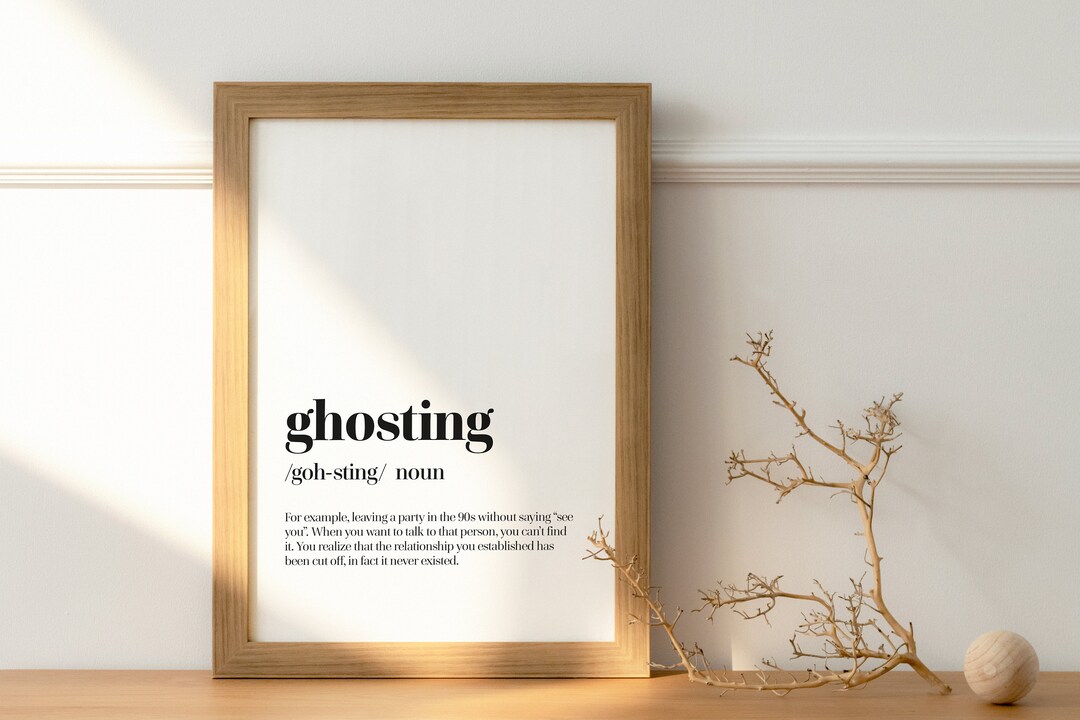 Ghosting Definition Poster High Quality Definition Prints Etsy UK
