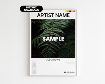 Custom Album Poster, Choose Your Own Album Poster, Digital Music Album Cover Poster, Personalized Album Print, Unique Wall Decor Music Gift