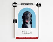 Personalized Pet Portrait, Unique Pet Keepsake, Custom Pet Artwork, Pet Lover Gift, Animal Art Print, Custom Dog Portrait, Digital Poster