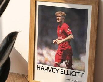 Harvey Elliott Football Wall Art Liverpool Fan Gift Modern