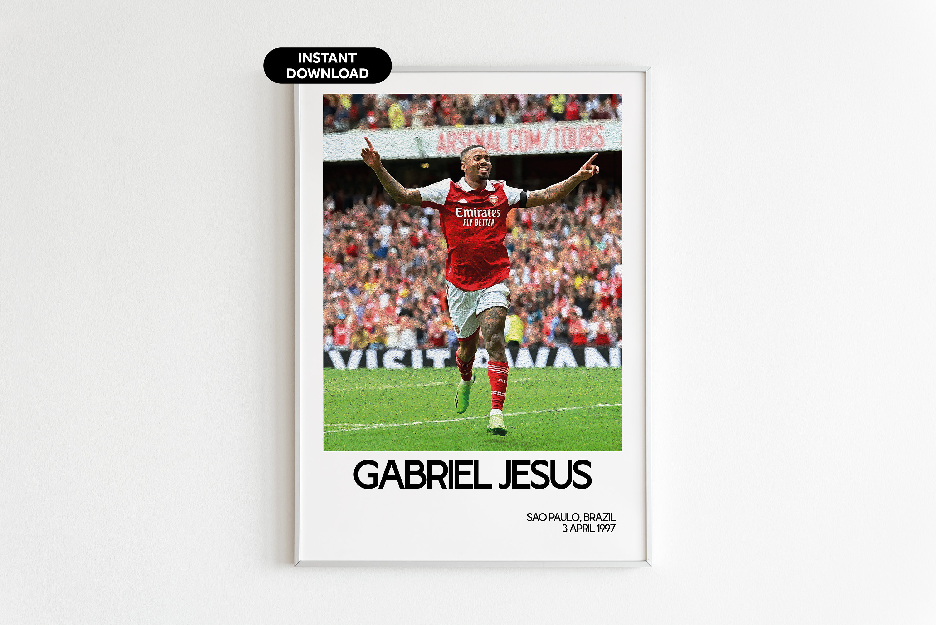 Arsenal Set of 6 Poster - Saka Odegaard Trossard Havertz Rice Gabriel ...