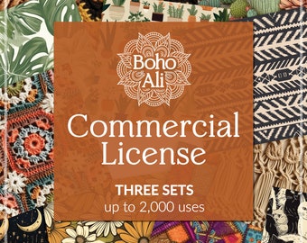 Commercial Extended License for THREE Sets - No Credit Required - Sell more than 750 items!