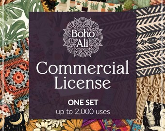 Commercial Extended License for ONE Set - No Credit Required - Sell more than 750 items!