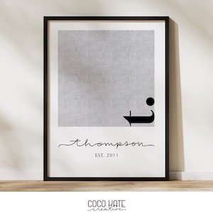 Personalized Last Name Print - Customizable Wedding Wall Art - Unique Gift for Wedding - Custom Name Decor