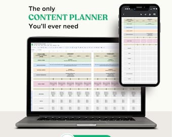 Ultimate Content Planner and Content Calendar Template: Instant Download – Google Sheets – Everything You Need To Nail Your Content Strategy