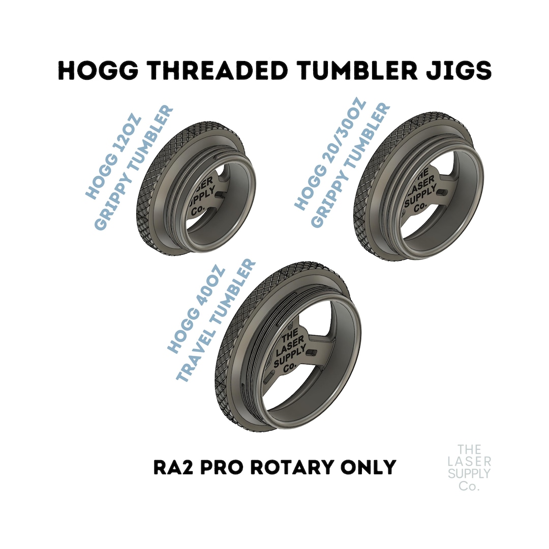 Rotary Tumbler Holder Jig For Laser Engraving - Quick Change, Non-Slip Grip For 12oz & 16oz Tumblers & Mugs | Compatible With XTool RA2 Pro