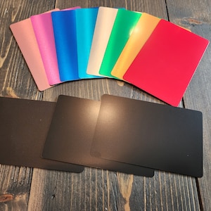 50 cartes de visite vierges en métal en aluminium de 0,20/0,45/0,80 mm