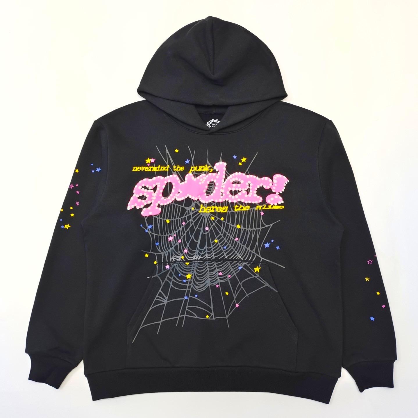 I ❤️ sp5der ブラックパーカー Sサイズ 値下げ⭕️ Sp5der hoodie