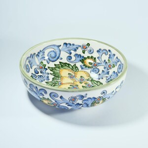 Handmade Amalfi Ceramic Salad Bowl: Italian Pottery Serving Dish
