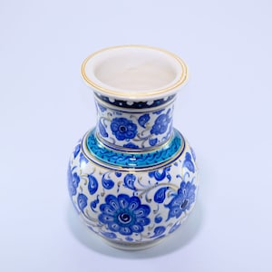 Blue Decorative Vase, Ceramic Wedding Vase, Rustic Centerpiece Vase, Unique Flower Vase, Elegant Rustic Vase, Handmade Luxury Vase