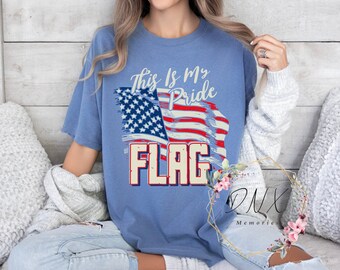 Pride Flag USA Shirt: Comfort Colors 4th of July Tee