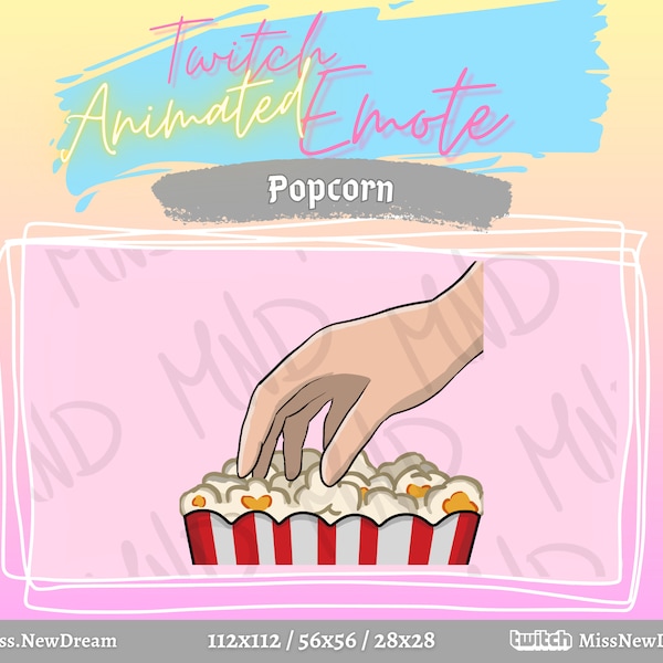 Animated Eating PopCorn Drama Emote - Twitch, Discord, YouTube