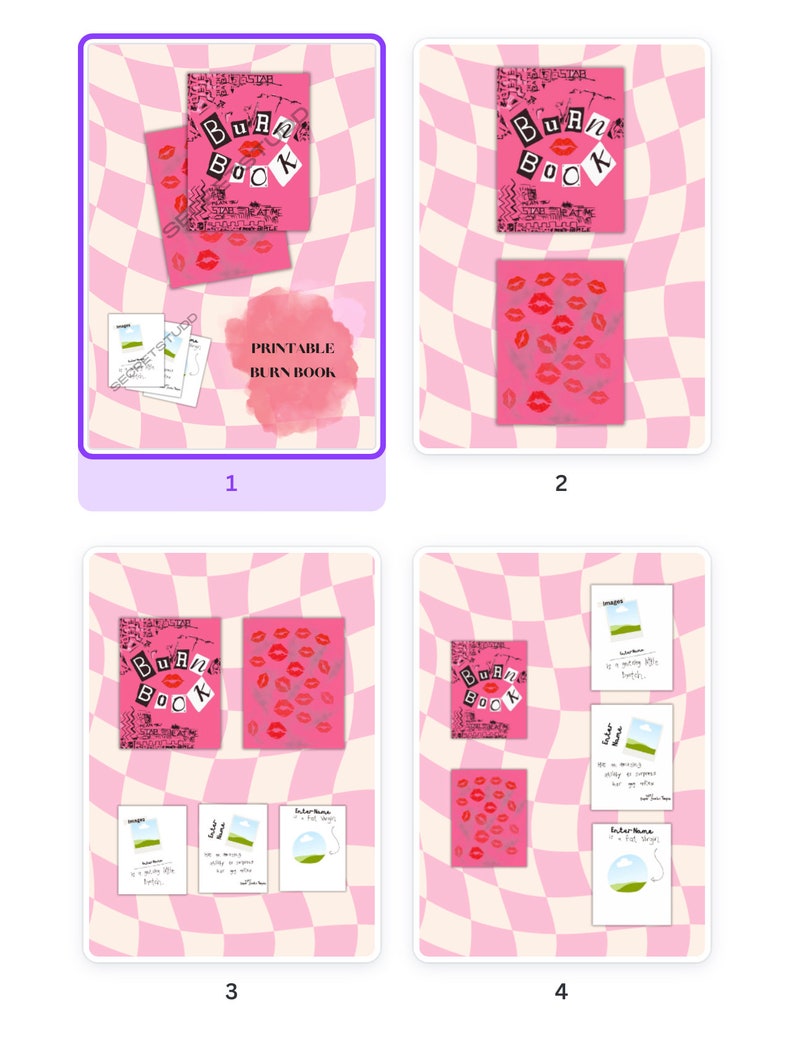 Burn Book Mean Girls Custom Printable - Etsy