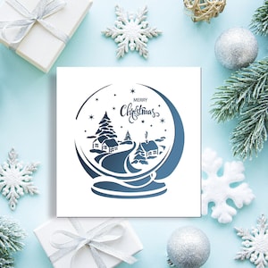 Weihnachtskarte zwar - Frohe Weihnachten Laser Vorlage - SVG Schnittdatei - Weihnachtskarte - Digitaler Download - Papierschnitt - Weihnachten
