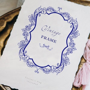 13 Baroque Vintage Frame SVG, Victorian Old Frame, Wedding Frame, Frame PNG collection, Retro frame