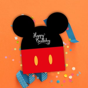 SVG Set Cricut Schnitt Dateien Vorlagen Einladung Geburtstag Mädchen Jungen Karte Laser Cut Dateien Maus Party Einladung Karte Ohren Maus Silhouette Cameo