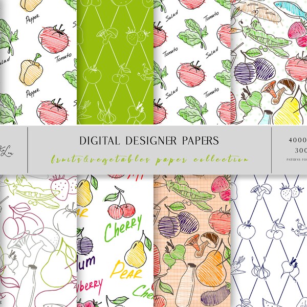Paper Fruits and Vegetables Etsy
