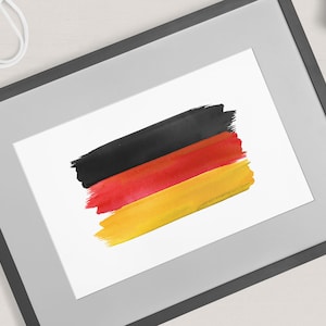 Germany Flag Watercolor Art Print (Digital Download)