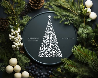 Christmas Tree SVG: Laser Cut Stencil Template (Digital Download)