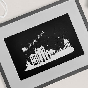 Winter Christmas Scene SVG, Winter Scene SVG, Magical Christmas Scene, Santa Reindeer SVG, Christmas Svg Bundle, Tree Svg
