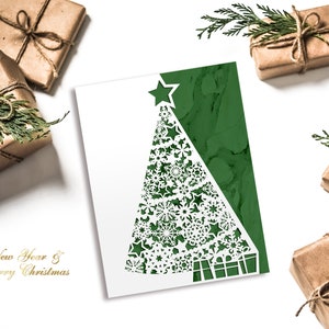 Christmas Tree Card SVG Laser Cut Template (Digital Download)