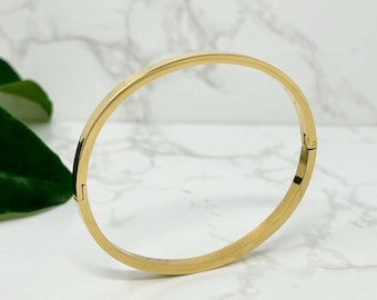 Waterproof Gold Bracelet, Tarnish Free Bangle Bracelet, Everyday Bracelet, Bangle Bracelet, Cuff Bracelet, Gold Jewellery, Hypoallergenic