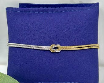 Waterproof Gold Bracelet, Tarnish Proof Gold Jewellery, Love Knot Snake Bracelet, Gold Chain, Gold Snake Chain, Knotted Bracelet, Minimalist