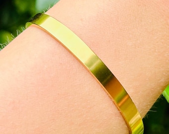 Waterproof Gold Bracelet, Tarnish Free Bangle Bracelet, Everyday Bracelet, Bangle Bracelet, Cuff Bracelet, Gold Jewellery, Hypoallergenic