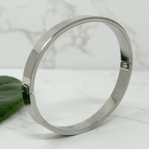 Silver Bangle Bracelet, Simple Plain Bangle, Everyday Bracelet, Silver Cuff Bracelet, Minimalist Bracelet, Unisex Jewellery, Tarnish Free