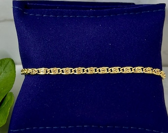Pulsera de oro resistente al agua, joyería de oro a prueba de deslustre, pulsera con clip, cadena de oro, pulsera unisex, delicada pulsera de oro, unisex