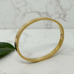 Waterproof Gold Bracelet, Tarnish Free Bangle Bracelet, Everyday Bracelet, Bangle Bracelet, Cuff Bracelet, Gold Jewellery, Hypoallergenic