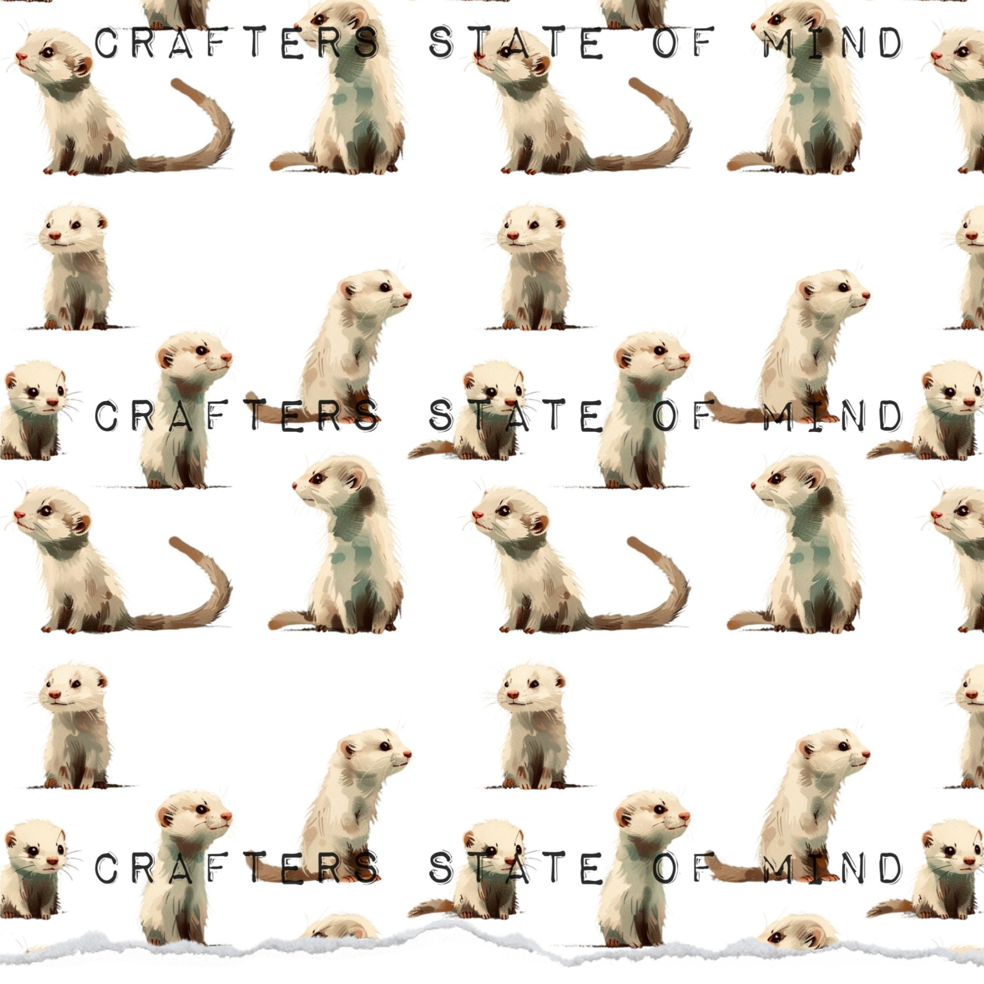 6 Piece Pattern Pack | Simple Surface Pattern | Ferret, Hamster, Otter ...