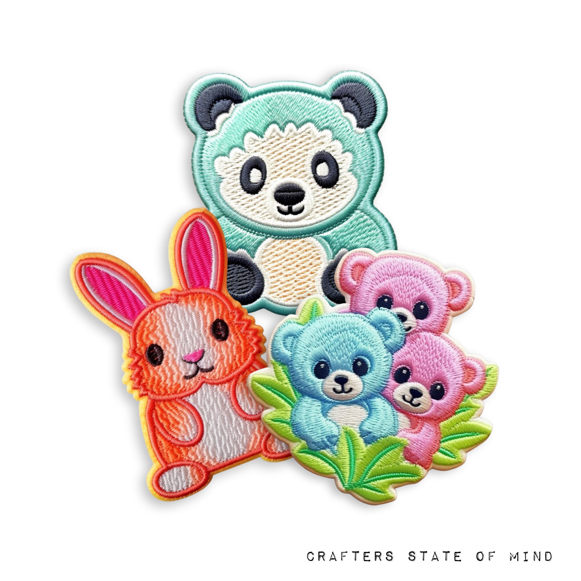 Embroidery Patch Style Clip Art | Neon Rave Duotone Animal | Cute | Art ...