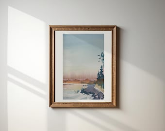 Captain Whidbey Study 1 | Plein Air Watercolor Art Print | Coastal Landscape from Whidbey Island | Archival Quality Print