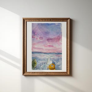Études du capitaine Whidbey | Lot de 2 aquarelles | Collection Plein Air de l'État de Washington | Qualité des archives