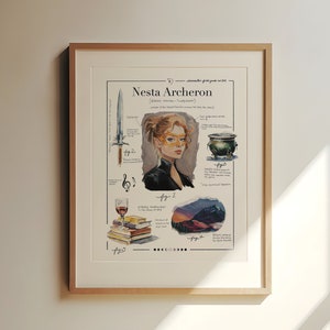 Hand-Painted Nesta Art Print - Officially Licensed ACOTAR Fan Art - Bookish Art - A Court of Silver Flames Decor