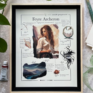 Feyre Art Print - Officially Licensed ACOTAR Fan Art - Bookish Gifts - Sarah J Maas - ACOTAR Artwork - Feyre Archeron - Library Art