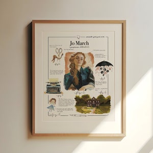 Jo March - Character Field Guide - Bookish Art - Little Women Inspired Artwork by Carrington Moore
