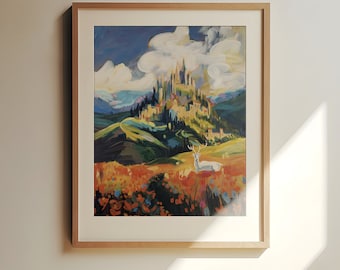 Hand painted - Kingsflame - Throne of Glass Artwork by Carrington Moore - Officially Licensed Artwork - original design not ai