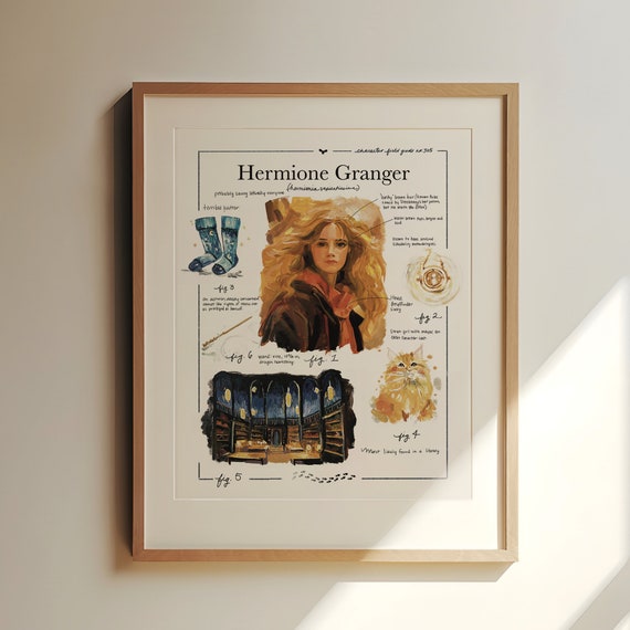 Wizard Character Print - Bookish Art - Inspired by Iconic Female Characters - Perfect Gift for Literary Fans