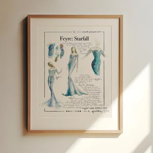 hand painted Feyre: Starfall  | Officially Licensed ACOTAR Art | ACOTAR Art Print, Feyre, Feyre Art, Gifts for ACOTAR Fans
