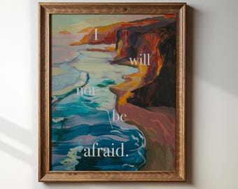 Hand Painted - I Will Not Be Afraid - Officially Licensed - Throne of Glass - Carrington Moore - Sarah J Maas - Motivational Art