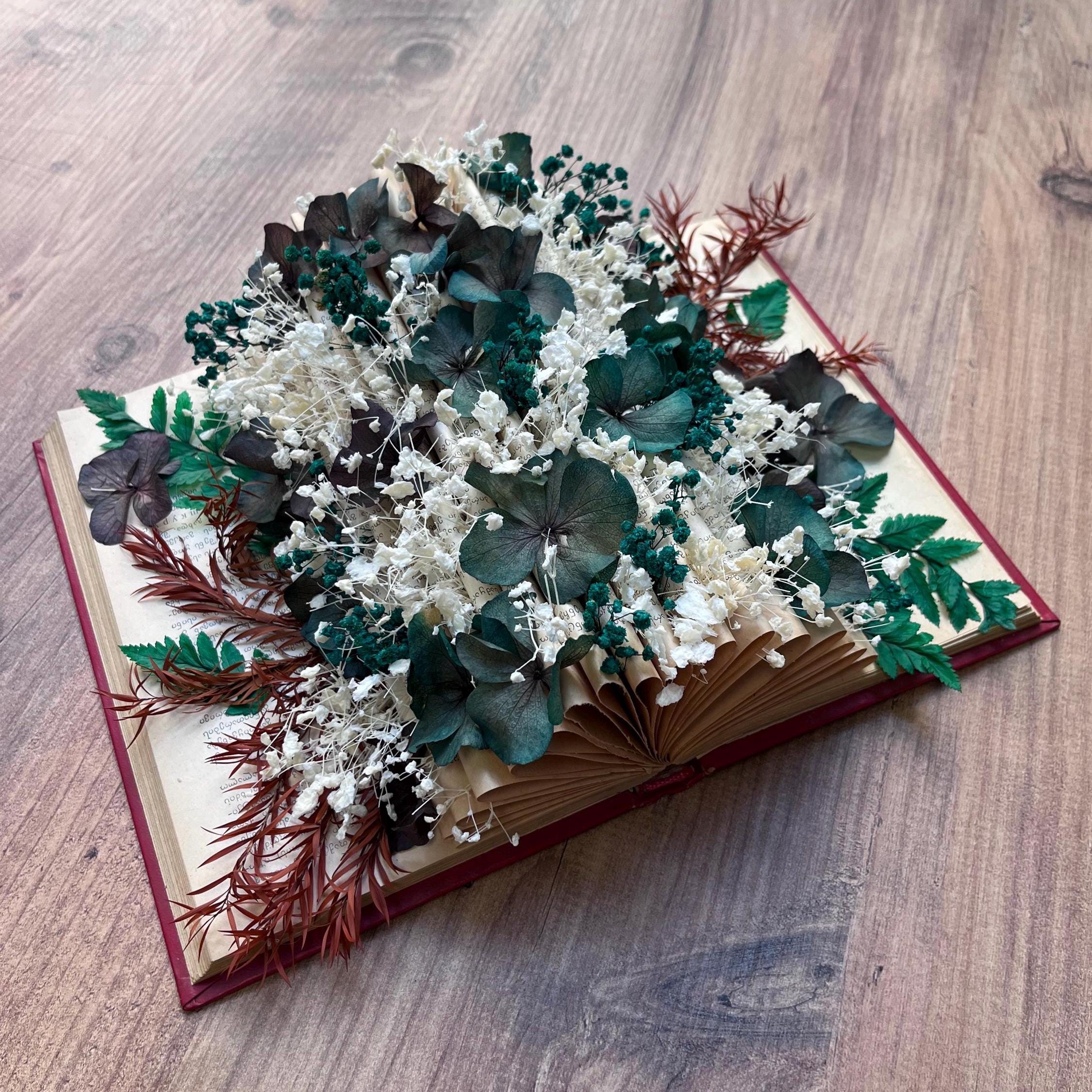 Open Book Preserved Flower Arrangement Literary Wedding