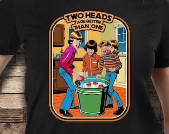 Two Heads Are Better Than One T-Shirt: Funny Halloween Horror Tee