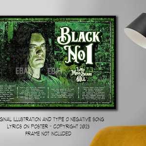 Type O Negative Concert Poster: Black No. 1 Illustration Art Print