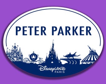 Paris Disney Member Name Tags
